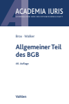 Hans Brox, Wolf-Dietrich Walker - Allgemeiner Teil des BGB