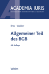 Hans Brox, Wolf-Dietrich Walker - Allgemeiner Teil des BGB